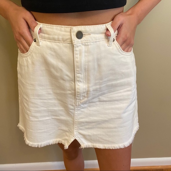 Free People Dresses & Skirts - Free People White Denim Skirt